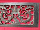 Antique Chinese Asian Carved Wood Gilt Wall Panel Ornate Figures Relief Plaque 4