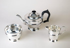 Emile Viner Ev Sheffield Sterling Silver English Tea Set Circa 1931 England
