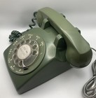 Vintage Western Electric Cd500 Bell Systems Avocado Green Rotary Desk Phone