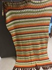 Vintage Retro 70   s Crocheted Afghan Handmade Cottagecore Fabulous Boho
