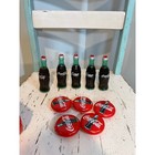 Vtg Coca-cola String Light Set 12 Foot 10 Lights Bottles   Red Logo Discs Nib