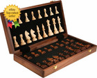 15 Walnut Chess Set With Storage Board For Adults   Children 2 Players
