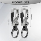 2 Pack Heavy Duty Metal Keychains Opener Clip Car Key Chains With 2    
