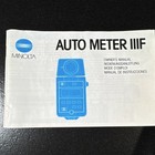 Minolta Auto Meter Iiif Flash   Ambient Light Meter W  Manual   Case