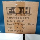 Set Of 4 New Foh Front Of The House Porcelain Square Kyoto White Dishes Plates