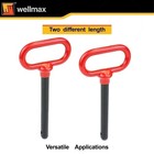 Wellmax 2pc 1 2  Diameter Trailer Hitch Pin Set - 3-5 8  And 4  Shank  With 4   