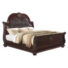 New 5pc Master Queen Or King Bedroom Suite Antique Espresso Brown Bed d m n c