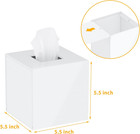 Tissue Box Cover square Acrylic Tissues Paper Holder For Bathroom Bedroom Off   