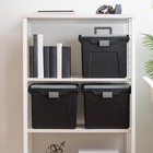 File Box Portable File Organizer Plastic File Box For Letter File W 