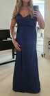 Faviana Women s Blue Formal Gown Elegant Evening Dress Size 14  Unaltered