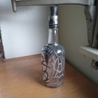 1890s Sterling Silver Thick Overlay Pre Pro Whiskey Decanter W sterling Stopper