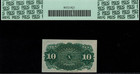 Fr-1261  0 10 Fourth Issue Fractional Currency - 10 Cents - Graded Pcgs 64ppq