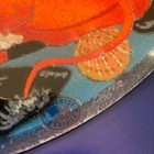 Set Of 2 Peggy Karr Art Glass Lobster And Crab 13 1 2 Inch Round Serving Platter
