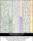 Stampin Up Hand Penned  Designer Series Paper  24 Sheets 6x6  Half Pack