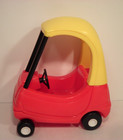 Little Tikes Cozy Coupe Car Dollhouse Yellow Red 1990s Mini 6  Vintage Iconic