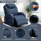 Power Lift Recliner With Massage And Heat  Infinite Position And Side Pockets