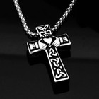 Irish Celtic Claddagh Cross W  Trinity Knot Pendant Necklace Chain 24  Gift