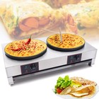 Electric Crepe Maker 16  Pancake Machine Double Hotplate Non Stick Commercial