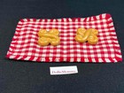 American Girl Kirsten Partial Saint St Lucia Tray 2 Buns red Checkered Cloth Pc