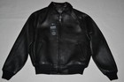 Authentic Avirex Icon Leather A1 Bomber Jacket Mens All Black New All Sizes
