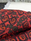 Vintage Red Umbrella With Flowers And Paisley 