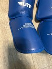Elite Sports Blue Mma Muay Thai Shin Guards Adult Size Kickboxing Sparring Pads
