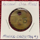 Brass Coal Mine Miner Mining Man Tag Vintage Antique  3  1  1 8  Diameter B31
