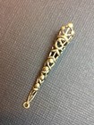13453     Brass Oxidized Small Filigree Tussie Mussie Victorian Holder
