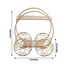 Gold 14  Cinderella Carriage 2 Tier Cupcake Dessert Display Stand Party Events