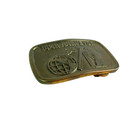 Vintage Iowa Surveyor Brass Metal Belt Buckle Dyna Buckle