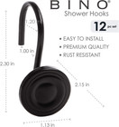   Shower Curtain Hooks - Matte Black - Set Of 12   Hooks Shower Curtain   Shower