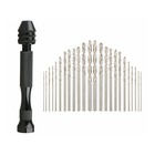 26pcs Mini Micro Hand Drill Bits Small Manual Keyless Chuck Pin Vise Rotary Tool