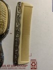 Antique Sterling Silver Plated Vanity Set - Brush  Mirror  Comb