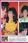 Elizabeth Taylor Richard Burton 1965 Vintage Jpn Picture Clipping 2-sheets  lf q