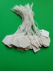 1000 Blank White Merchandise Price Tags With Strings Size  4 Retail Strung Label
