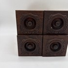 Singer Treadle Sewing Machine Set Of Four  4  Ornate Wooden Drawers Antique Vtg