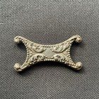 Antique Sterling Silver Thread Winder Holder Repousse Sewing Floral Victorian