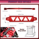 Wazzh Aluminum Alloy Battery Tie Down Bracket  Hold Bracket Red 