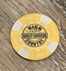 Harley Davidson Poker Chip Laramie  Wy  Yellow And White  pre-owned High Country