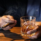 Whiskey Glasses Set Of 2  Rotatable Old Fashioned Glass  Bourbon  Cocktail  Rock