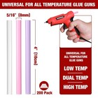 Arrow 200pcs Hot Glue Stick Multi Colored Glue Gun Stick Hot Melt For Craft Diy