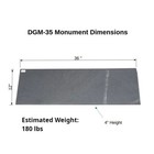 Black Granite Double Grass Cemetery Marker Dgm-35