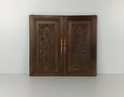 Antique Pair Door Panels Doors Cabinet Carved Wood Reclaimed Architectural Salva
