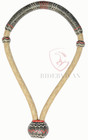 Horse Bosal 40 Plait  Natural   Black Rawhide Bosal  11-inch High Quality Bosal 