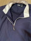 Ping Golf Pullover 1 4 Zip Windbreaker Detachable Sleeves Navy Men s L
