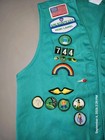 Girl Scouts Of America Green Vest Pins Badges Size X-large 