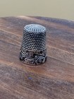 Vintage Small Sterling Silver Thimble Filigree 