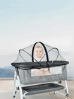 Bassinet Mosquito Net Cover For Baby Crib Travel Sleeper With Zipper White Small