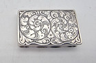 Nice Double Opening Antique Sterling Silver Box Vesta Case Birmingham 1856
