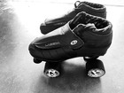 Labeda G80 Series Roller Skates Size 7 Black Leather  Pro Lift Fan Jet Wheels